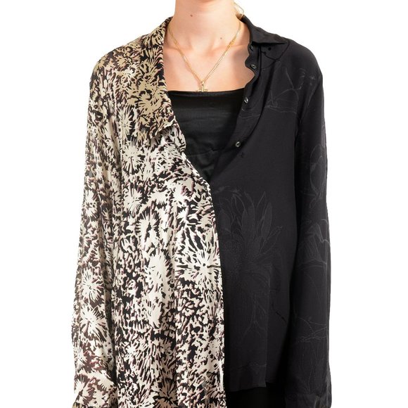 Maison Margiela Women's Asymmetrical Button Down Blouse Top - Picture 1 of 7